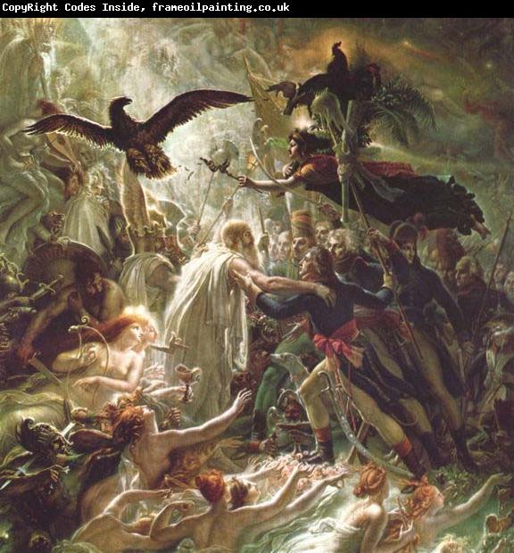 Girodet-Trioson, Anne-Louis Ossian receiving the Ghosts of the French Heroes